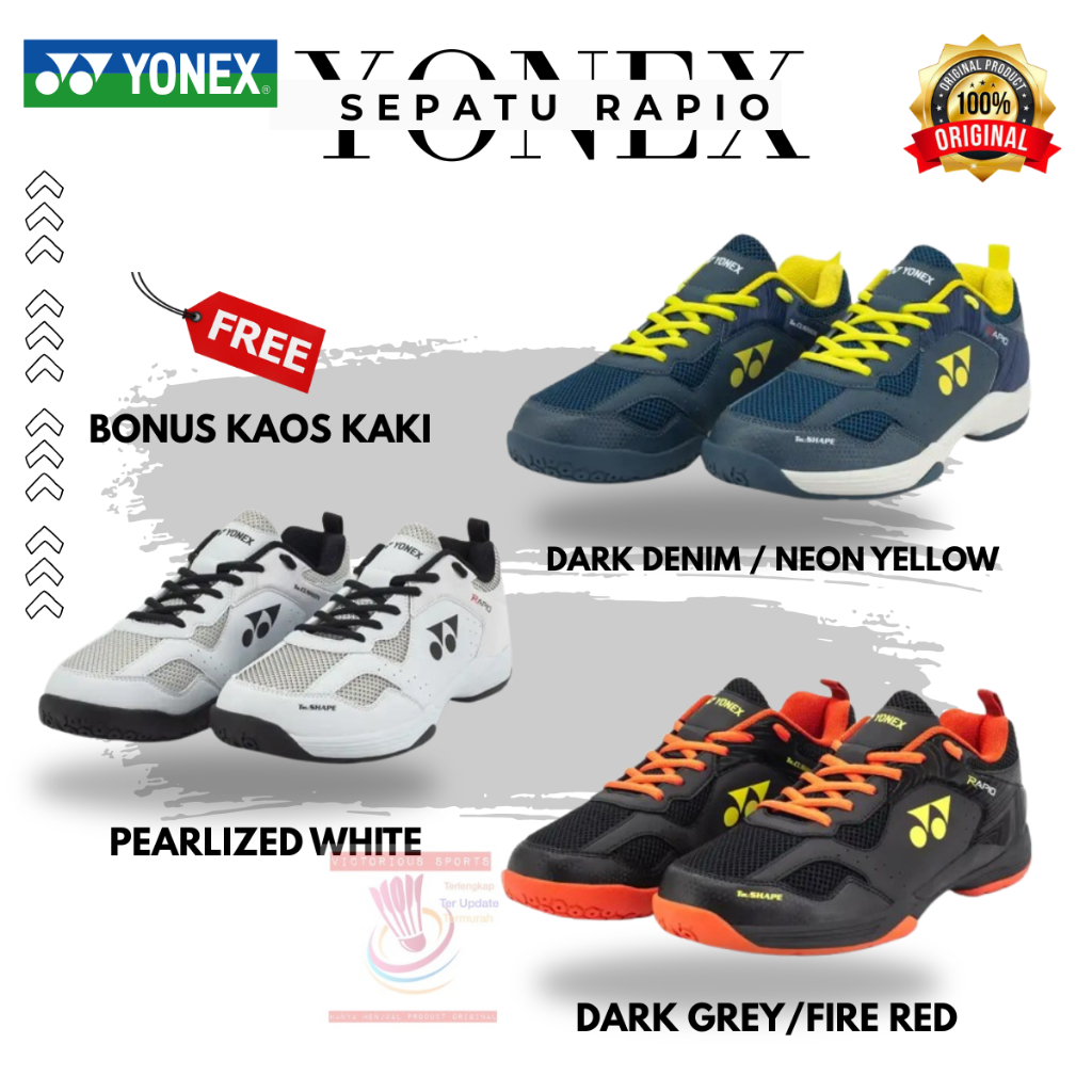 SEPATU BADMINTON BULUTANGKIS YONEX RAPIO ORIGINAL