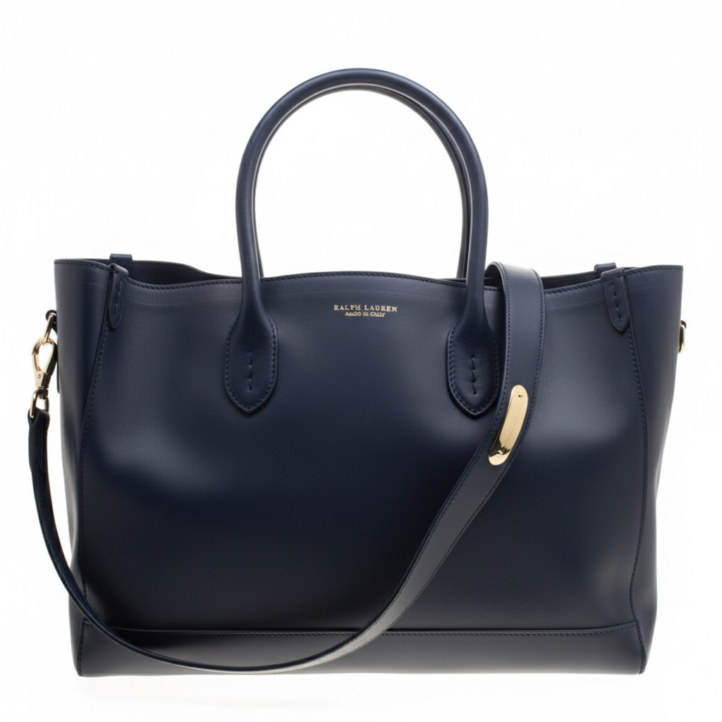 Ralph Lauren Collection / Purple Label - Made in Italy - Classic Calfskin Tote Bag - Navy