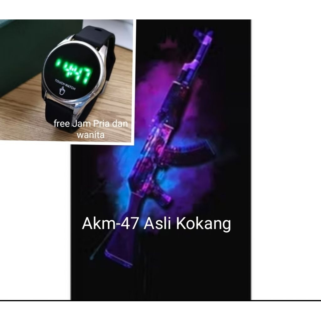 Mainan D.Cobra Akm.47 Manual Sesuai video Kokang Free jam tangan