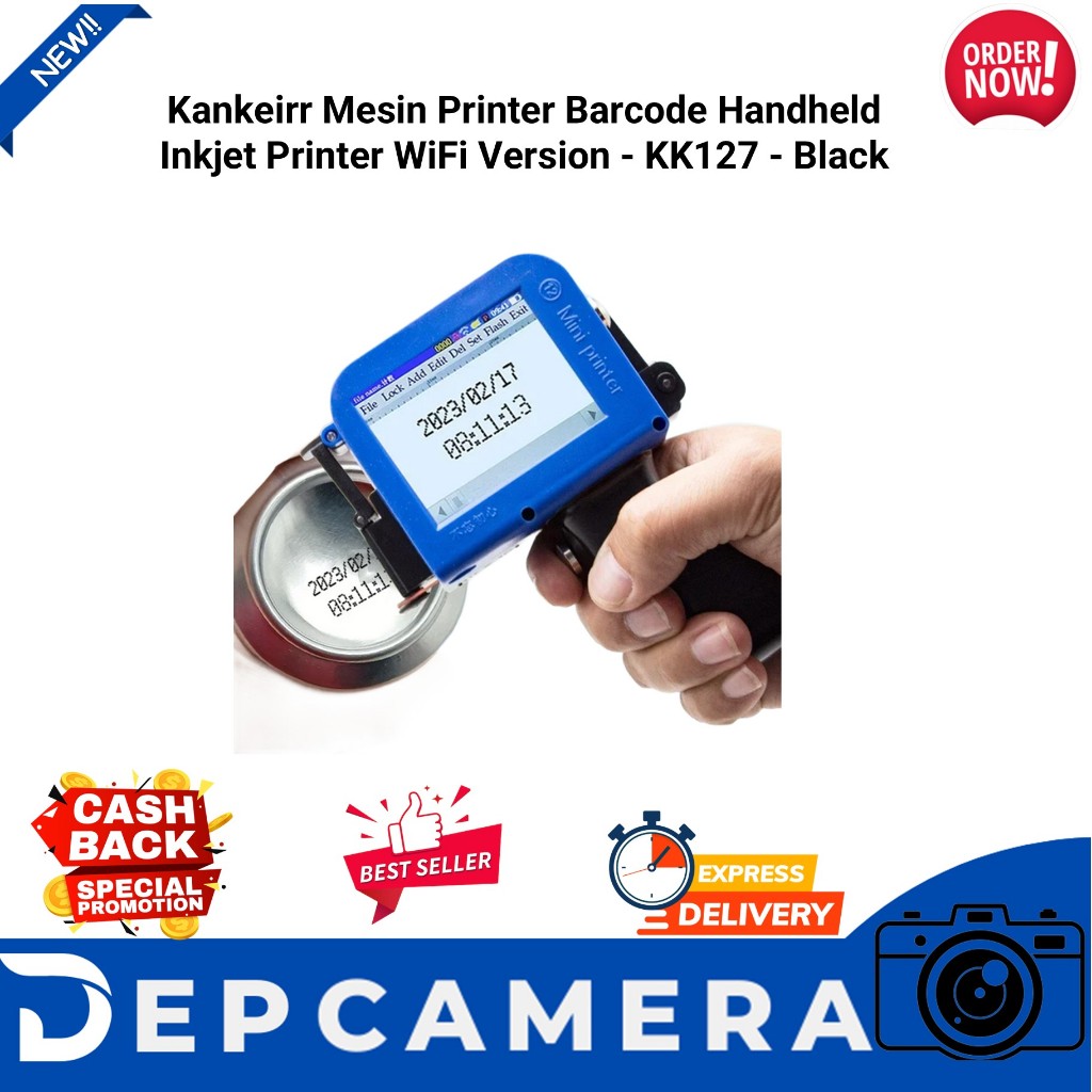 Mesin Printer Barcode Portable Handheld Inkjet Printer - Kankeirr KK127