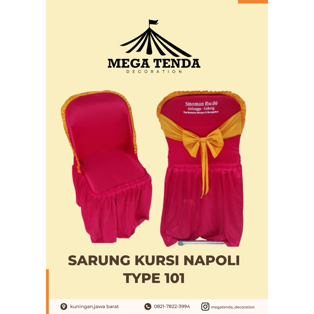 sarung kursi chitose lipat// bisa request pakai busa/sablon nama