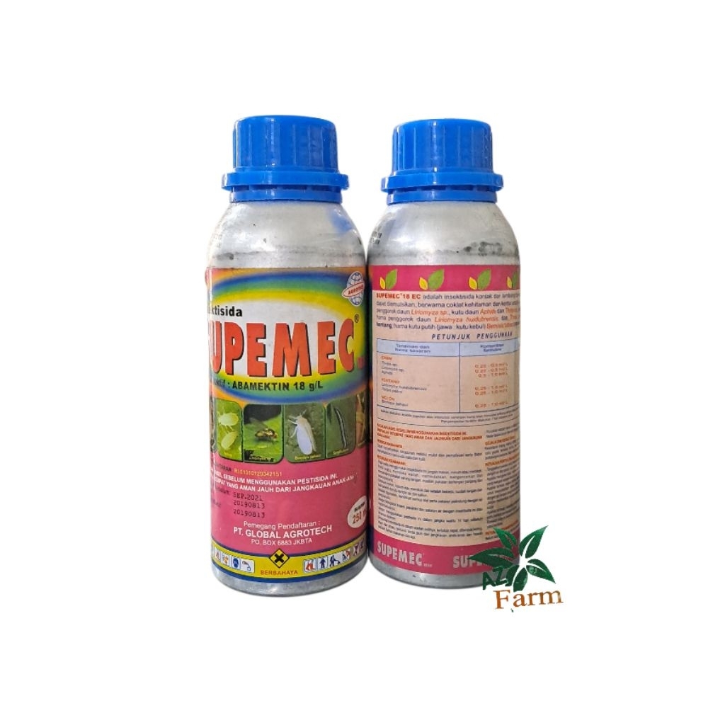 SUPEMEC 250ML insektisida abamektin 18EC mengendalikan kutu²an