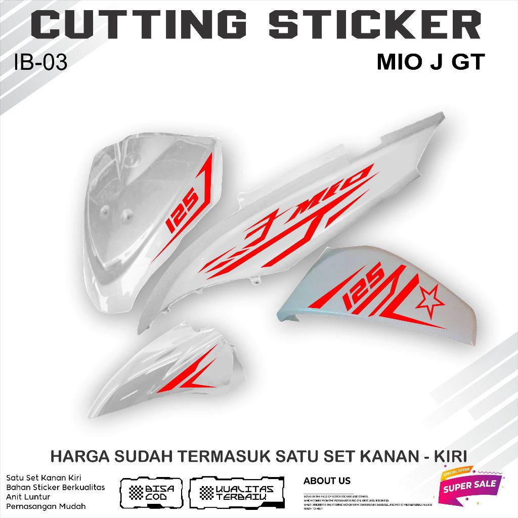 CUTTING STRIPING MOTOR YAMAHA MIO J GT || LIS CUTTING STICKER YAMAHA MIO J GT KEREN