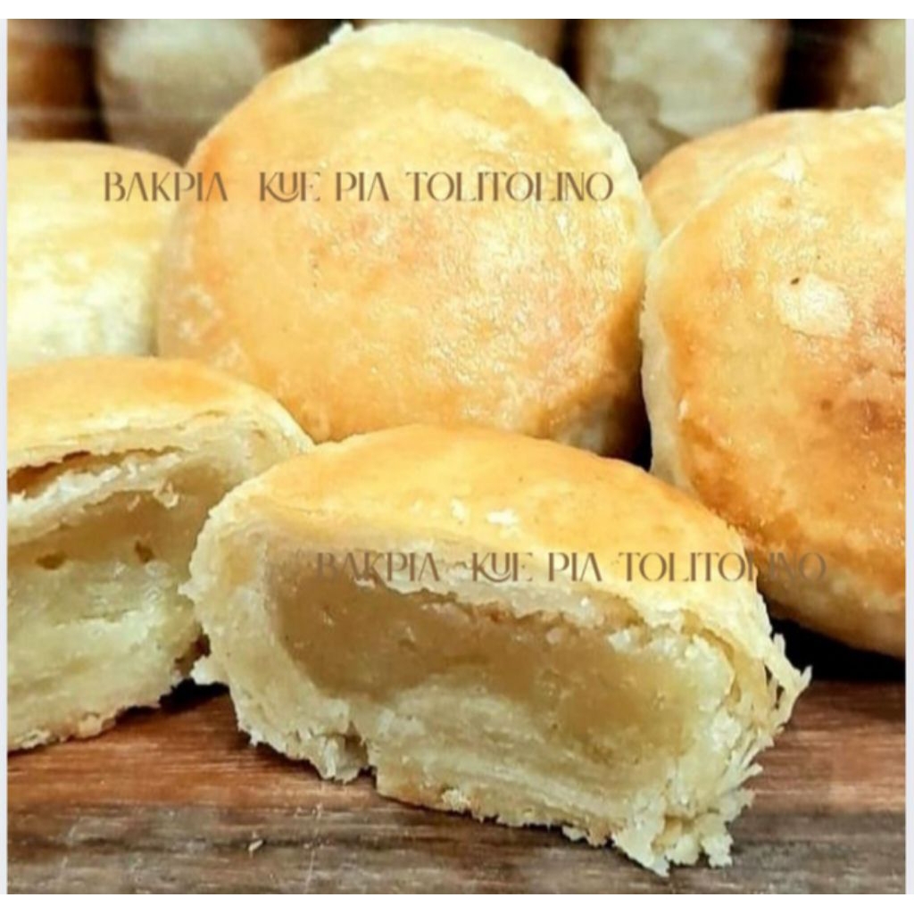 bakpia kacang ijo kacang hijau tolitolino kue pia enak lezat toples isi 10pcs halal cemilan Snack ku