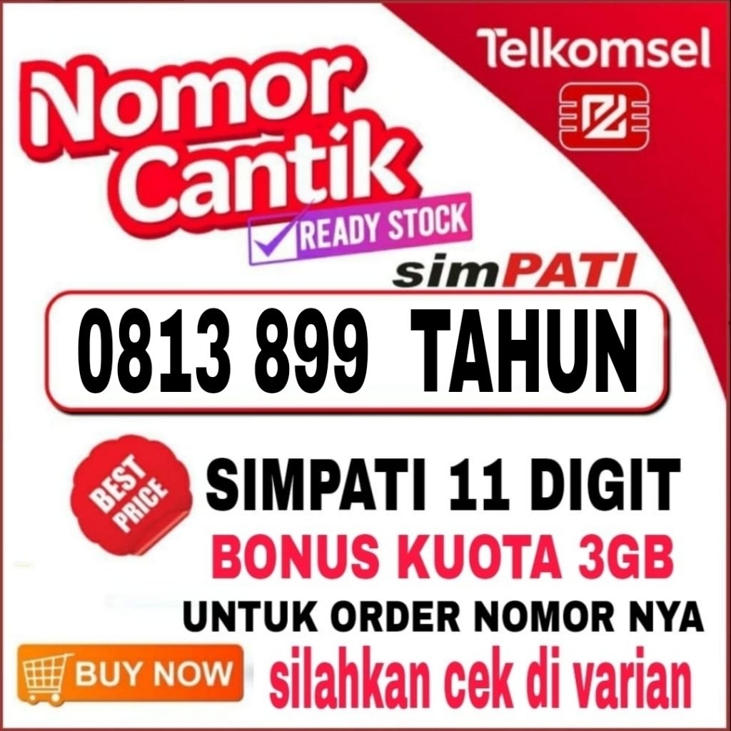 nomor cantik kartu perdana telkomsel seri tahun 0813 899 1960