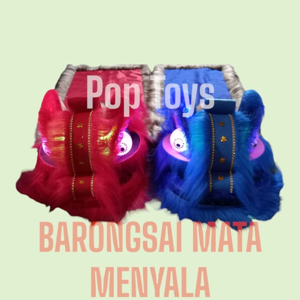 Barongsai Anak mata kedip2 Mainan barongsai anak Mata menyala