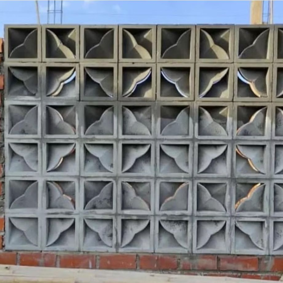 ROSTER BETON bunga (20x20)roster beton minimalis, loster beton anti tampias, roster beton fasad ruma