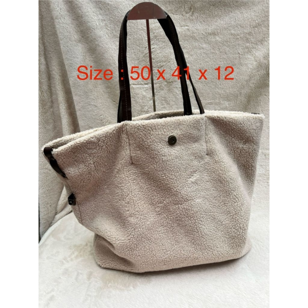 Pre♥️ Tas Tote Bulu | Sec0nd Tas Fashion Wanita Tote Bulu | Preloved Tas Tote Bulu Bisa BolBal (Bola