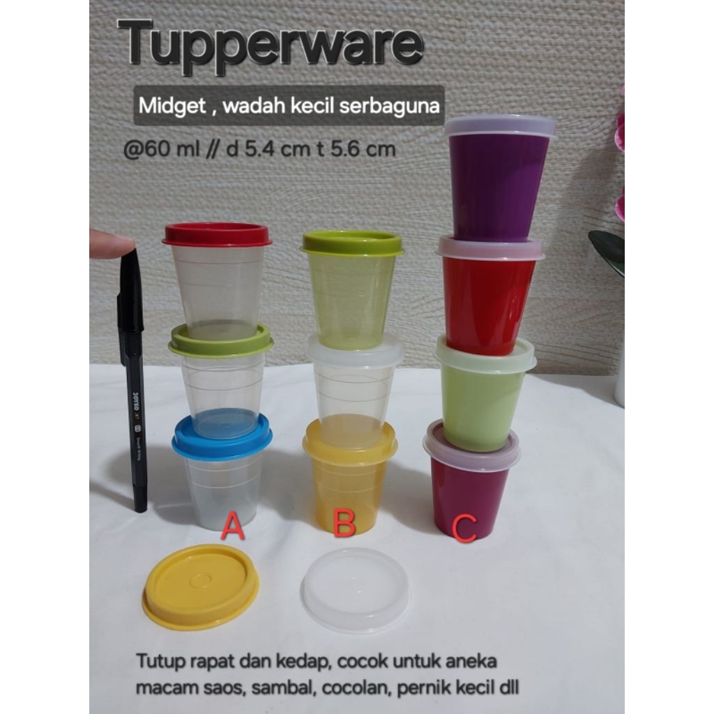 wadah mini tupperware midget wadah sambal - tempat obat