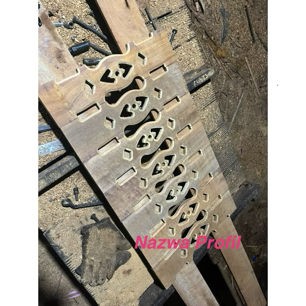 Pagar ukir ulin borneo 50cm