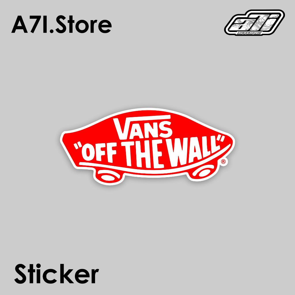 Sticker Brand Logo Vans Vinyl Laminasi Glossy Sticker print&cut - kiss cut / Vans-A