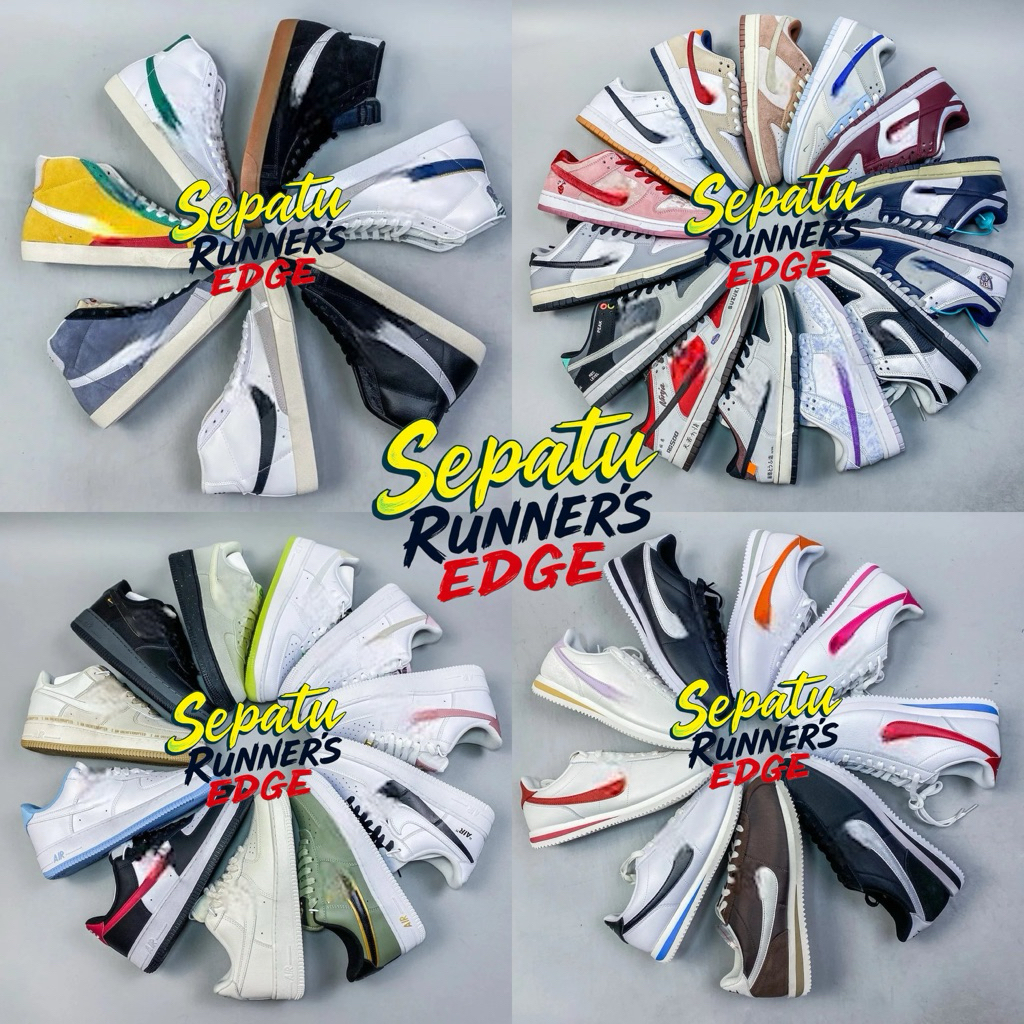 Sepatu Sneakers Classic Cortez Sb Dunk High Blazer 77 Hight White Black