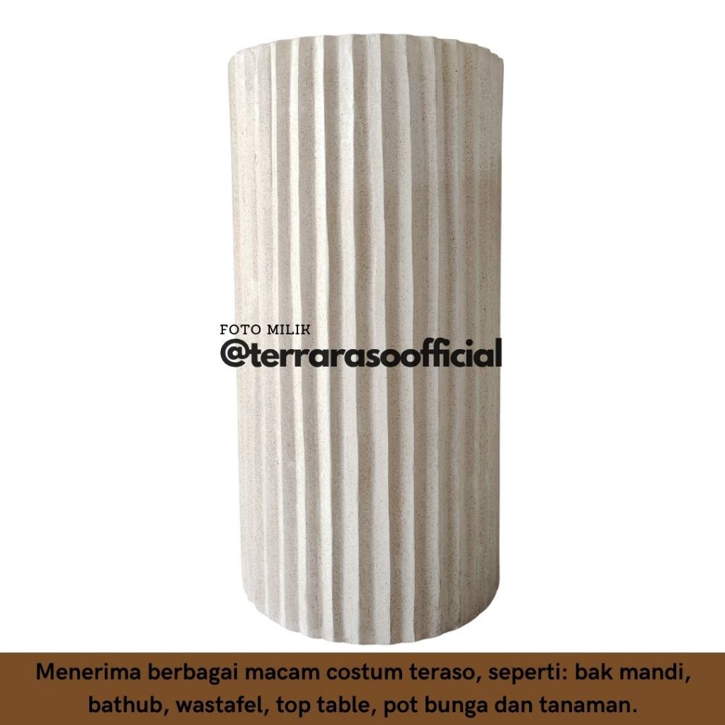 POT TERASO ESTETIK MODE ULIR DIAMETER 30CM TINGGI 70CM
