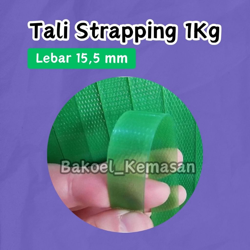 Strapping Band PET Hijau 1kg / Tali Packing Strapping Polyester 1 Kg