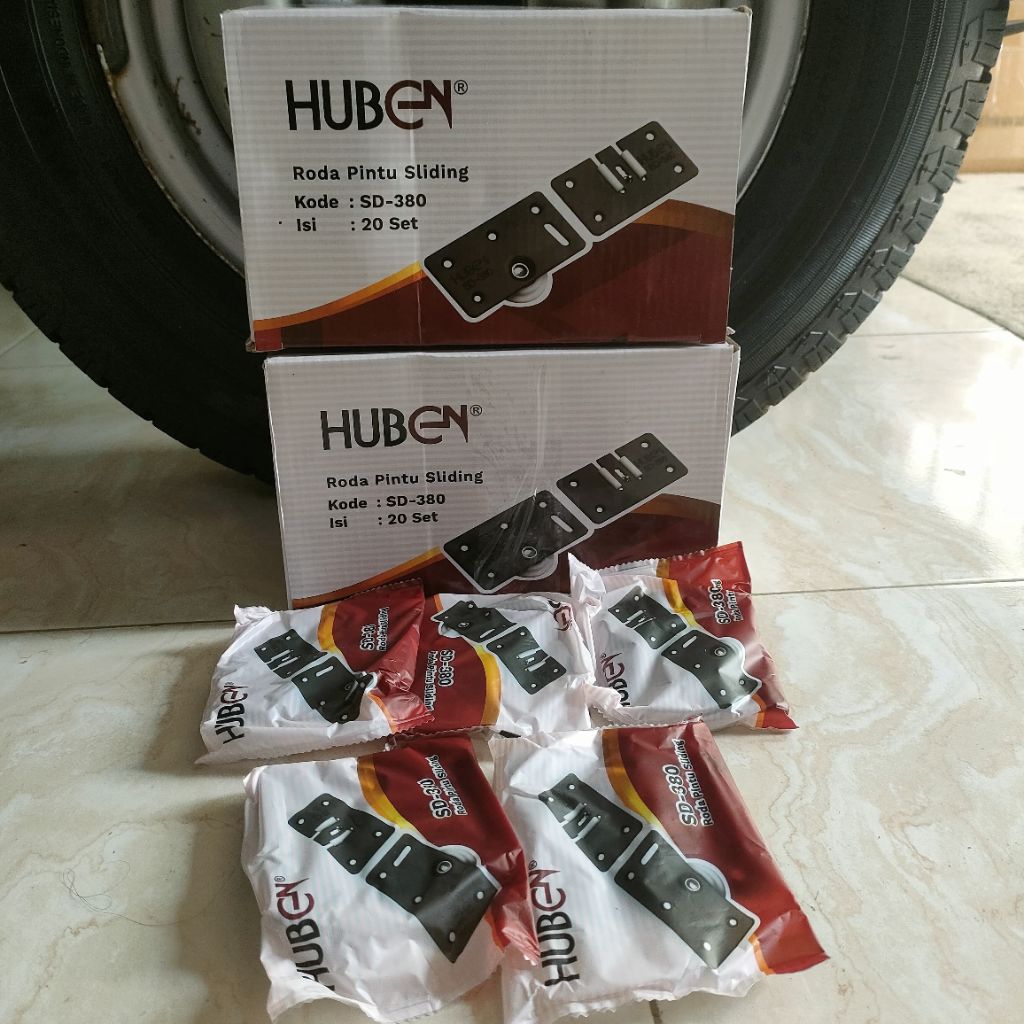 RODA PINTU SLIDING Huben -SD 380 // RODA ALMARI PINTU SLIDING Huben SD 380 (1BOX ISI 20SET)