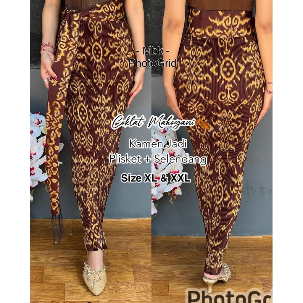 KAMEN JADI PLISLET DOBBY SET SELENDANG