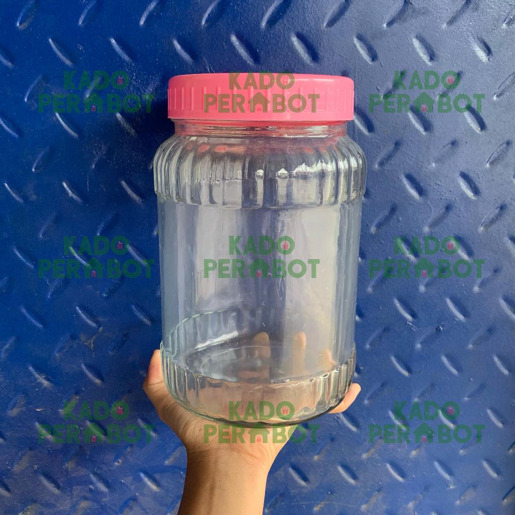 Toples Kaca TP3 - Toples Es Cendol-Toples Kaca Tutup Plastik-Toples Tabung Beling