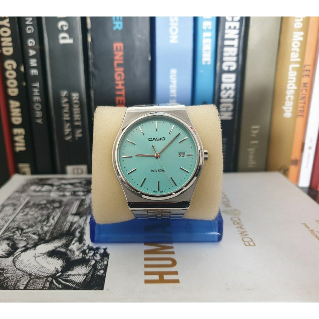 Casio Tiffany blue . Super Langka .MTP-B145D.garansi resmi