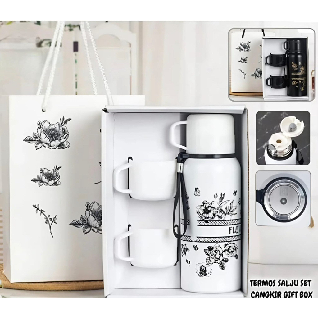 Vacuum Flask Termos salju set Hampers Gift Box samarinda