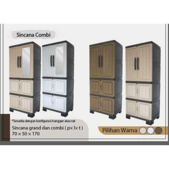 BACA DESKRIPSI Lemari Pakaian 2 Pintu/ Lemari Pakaian Plastik / Lemari Pakaian Sincana Combi