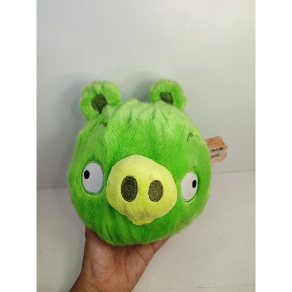 boneka angrybird pig green original angry bird babi hijau brand pudar