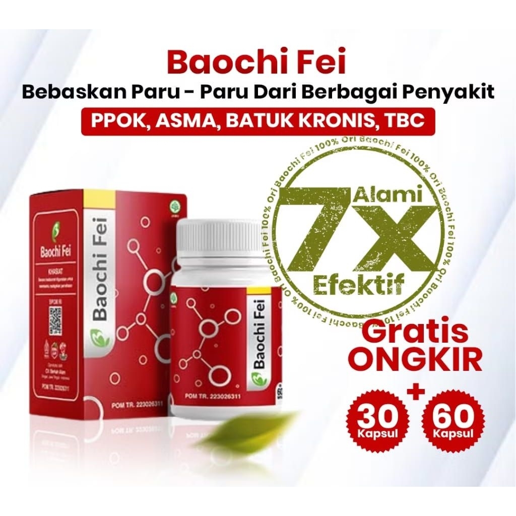 BAOCHI FEI KAPSUL ORIGINAL HERBAL OBAT PARU PARU