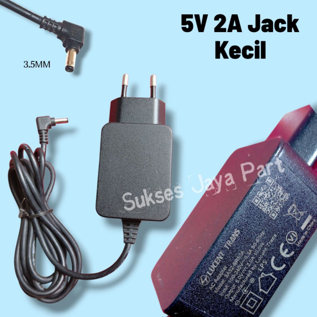 Adaptor 5V 2A Jack Kecil 3.5mm Original Adaptor Lucent Trans EDC Adaptor