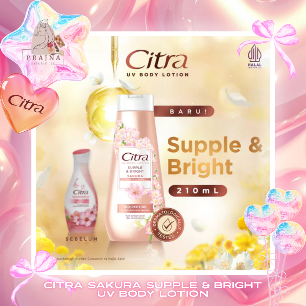 Citra Sakura Glow UV Hand & Body Lotion 120ml / 210ml - Lotion Tubuh Mencerahkan