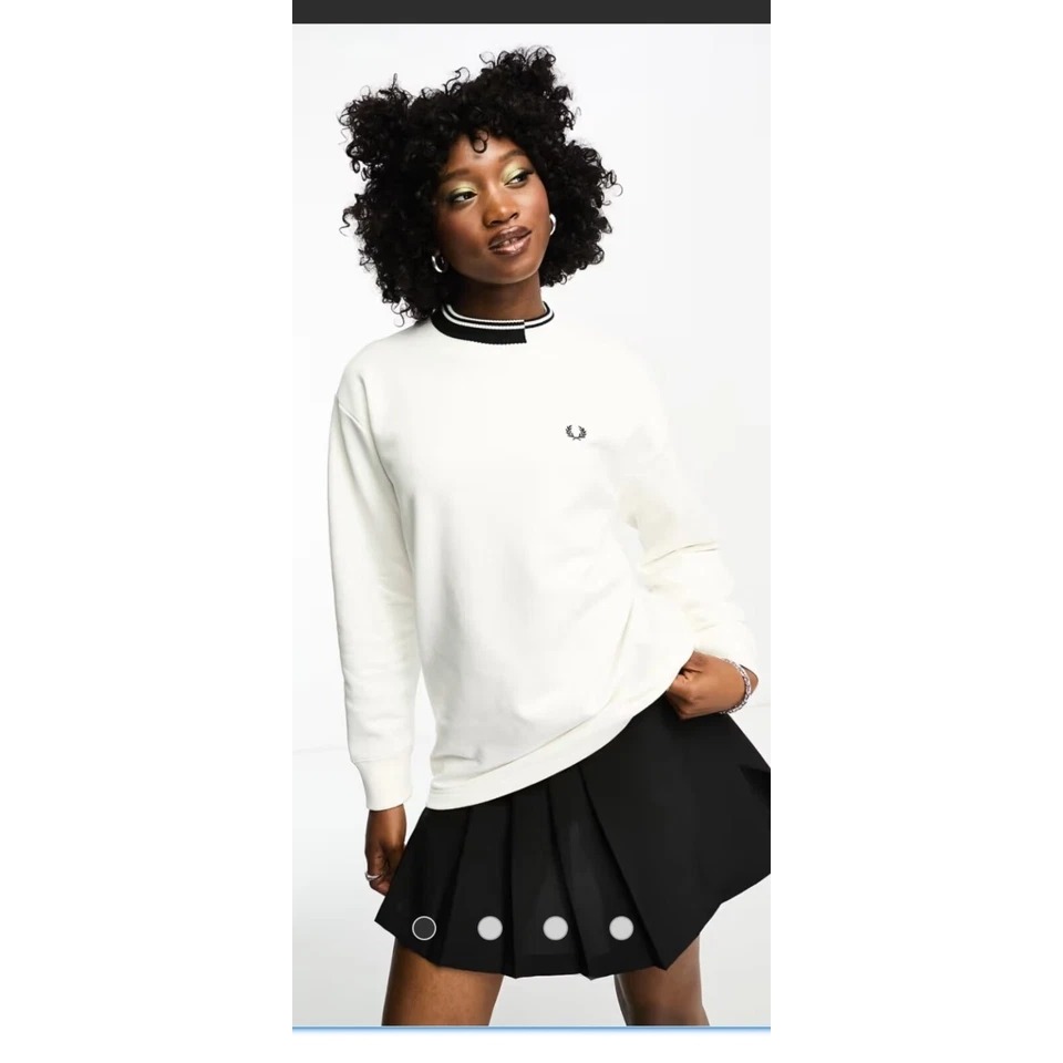 Fred Perry Women Colored Edges Sweatshirt (G6132-129) Original
