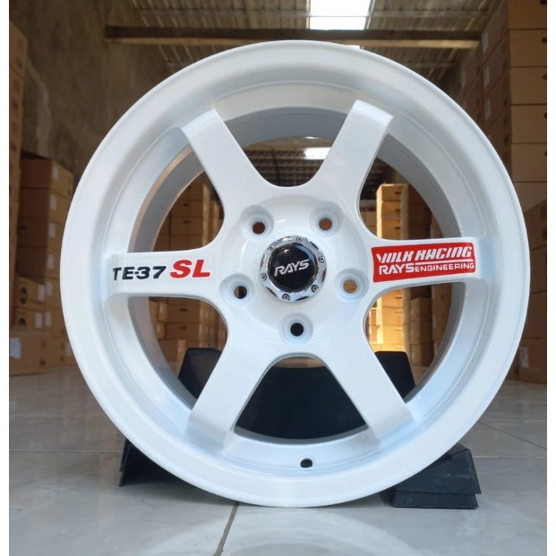 1 SET VELG BARU TE37 SL R16 H5 vcd 114 Lbr 7 ET 35 Wrn Putih