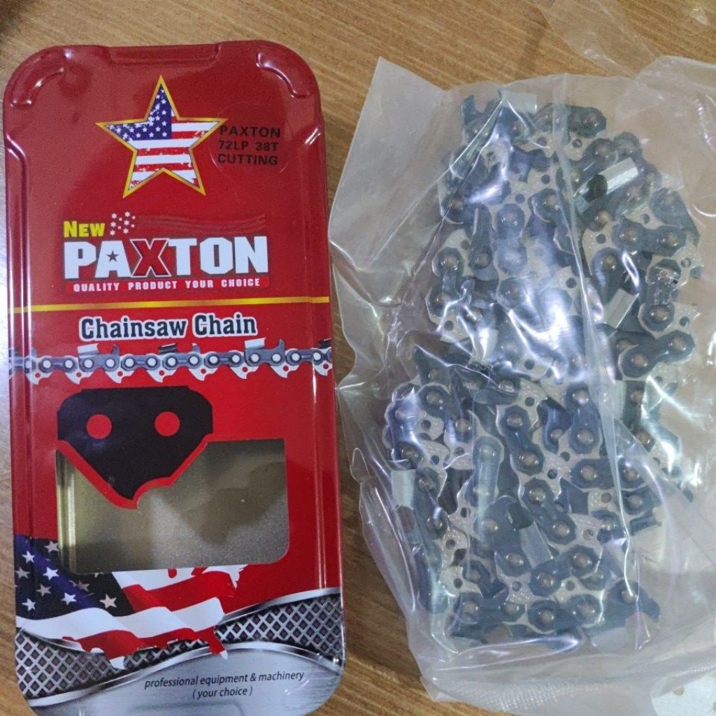 Rantai Chainsaw Potong PAXTON Ukuran 38 Potong Untuk Bar Laser Baja 22"
