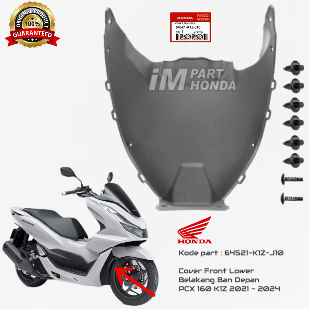 64521-K1Z-J10 Cover Lumpur Front Lower Belakang Ban Depan PCX 160 K1Z 2021-2024