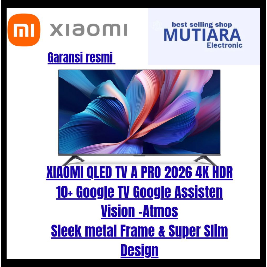 XIAOMI 75 A PRO 2026 QLED 4K GOOGLE TV 75 INCH