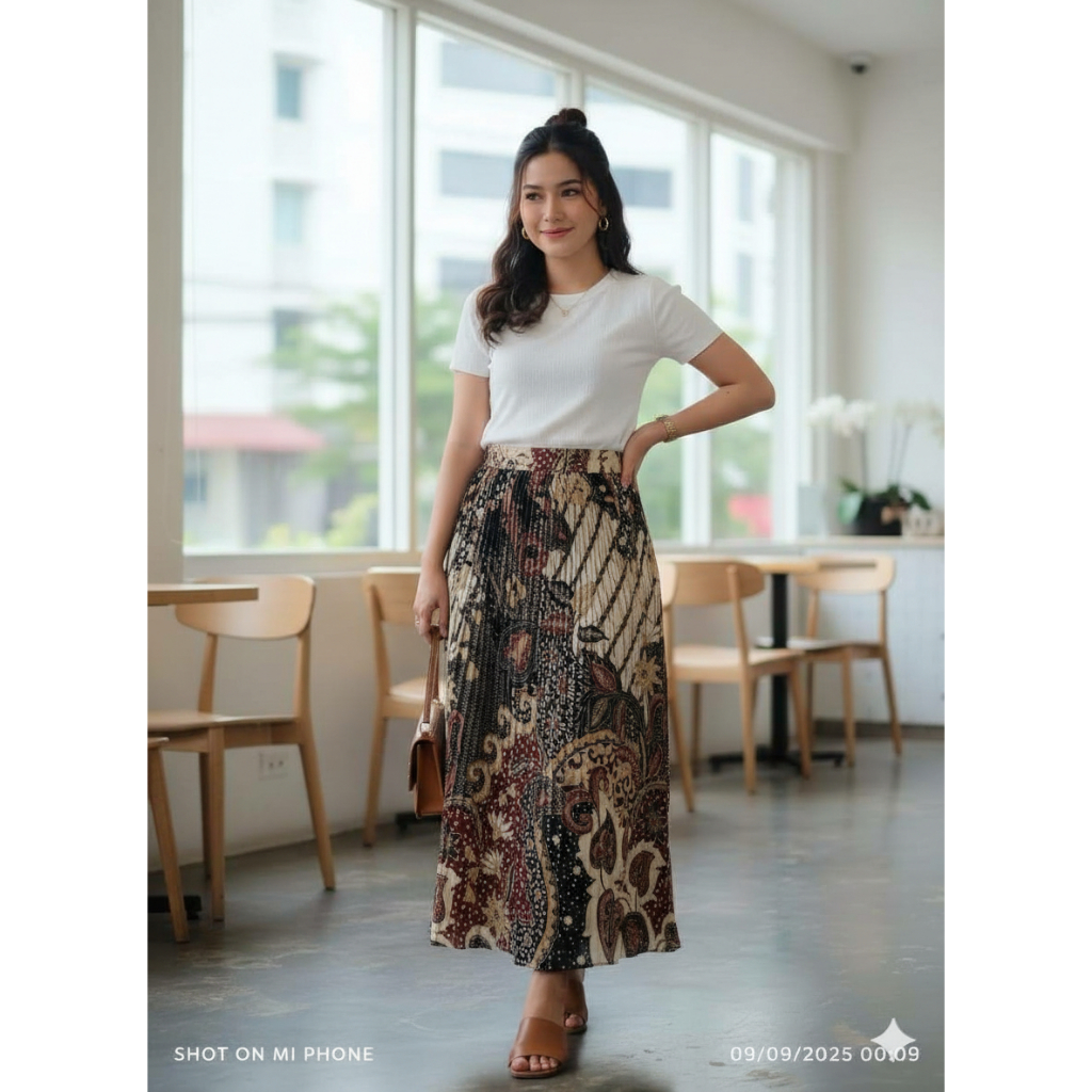Frozalul-Rok plisket // Rok Batik Jumbo // Rok Batik Payung Plisket  //Premium Rok Batik Panjang Dew