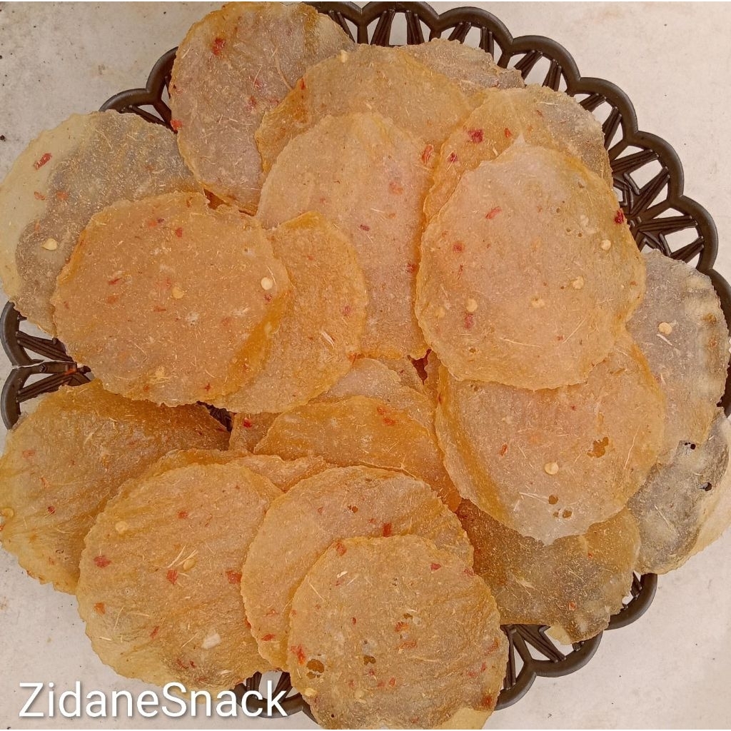 Opak Singkong mentah/Opak enye-enye/Keripik Opak Singkong mentah Opak singkong gurih original Pedas 