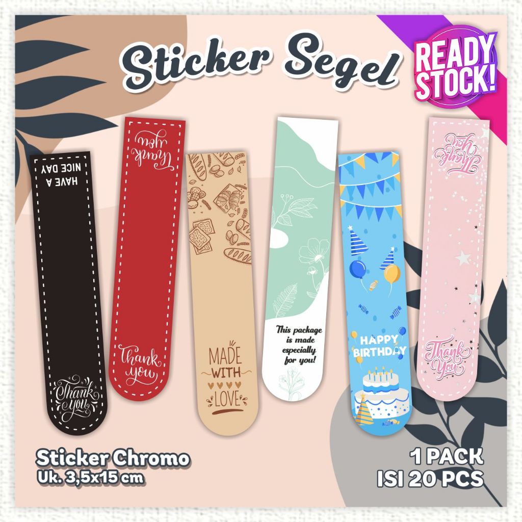[ 20 PCS ] Sticker Segel Box Stiker Seal Box Label Box Packing Label Ucapan Ulang Tahun Hampers