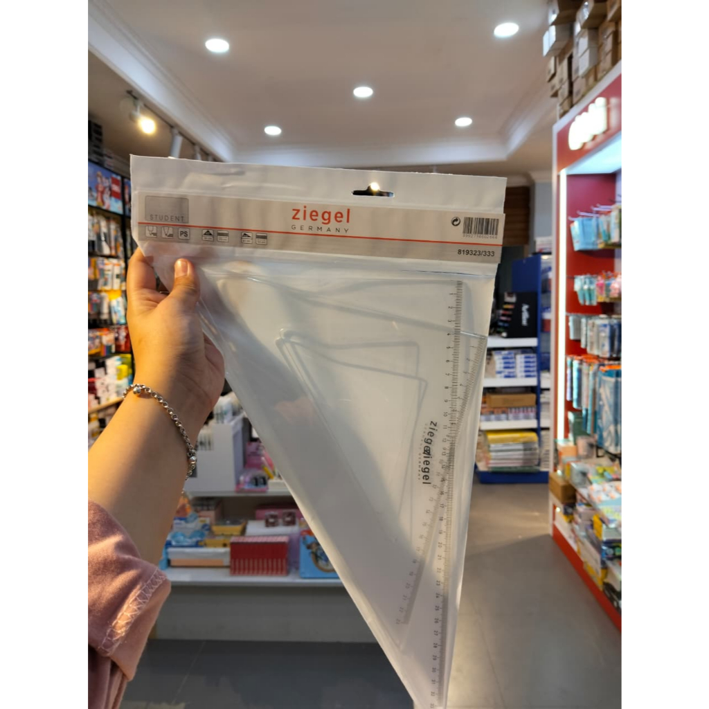 ZIEGEL Penggaris segitiga no.12 1 set isi 2 819323
