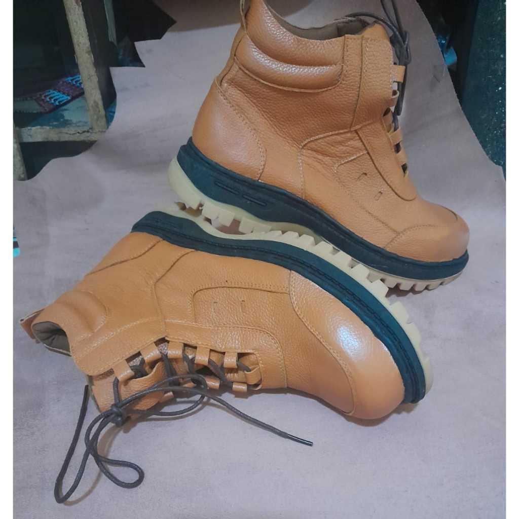 SEPATU  BOOT PRIA JENIS KULIT MILLED JERUK SIMPLE & KLASIK