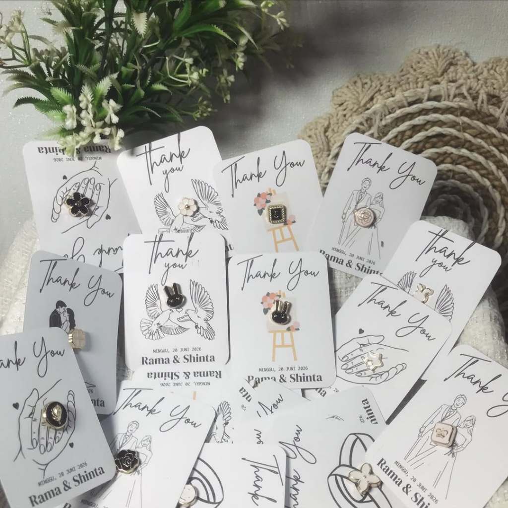 Souvenir Bros Pin Kerudung Elegan / Hadiah Cantik / Bros Hijab Custom Kemasan Eksklusif