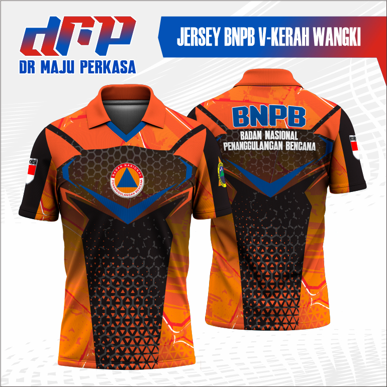 DRMP JERSEY BNPB V-KERAH / JERSEY POLO KERAH V BNPB FULL PRINTING / JERSEY BNPB V KERAH Sport