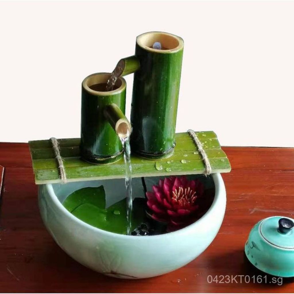 pancuran aquarium bambu minimalis