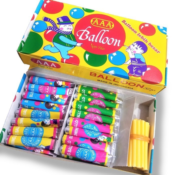 Balon tiup AAA/ balon odol kotak AAA 32PCS