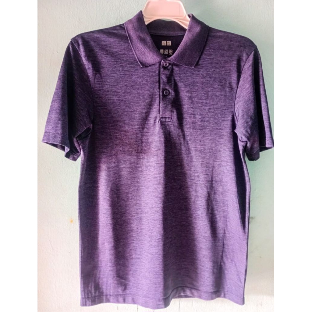 polo shirt lengan pendek uniqlo second size S