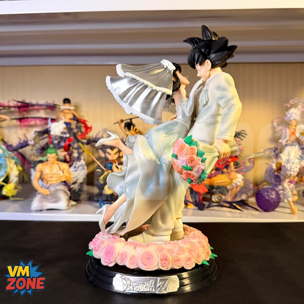 Figure Dragon Ball Z Wedding Goku X Chichi Marriage 31CM PVC Action Figure