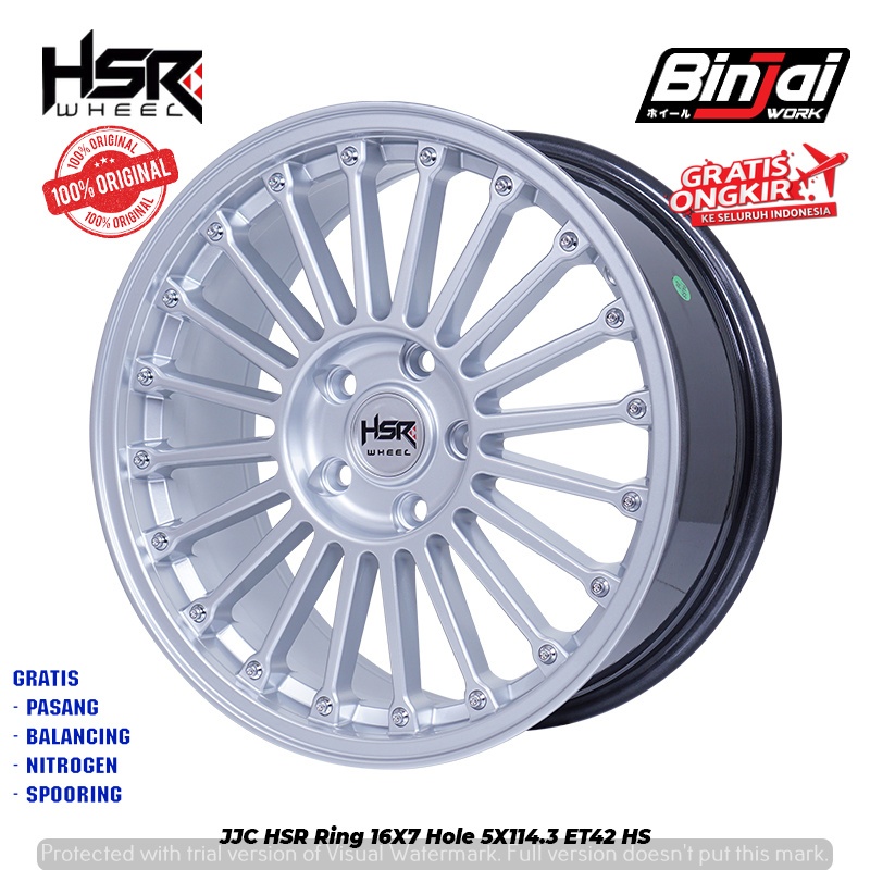 Velg Mobil R16 Racing HSR Pcd 5x114 Velg Baru - HSR JJC Ring 16