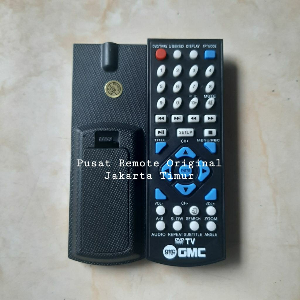 REMOTE REMOT DVD TV PORTABLE GMC ORIGINAL ASLI