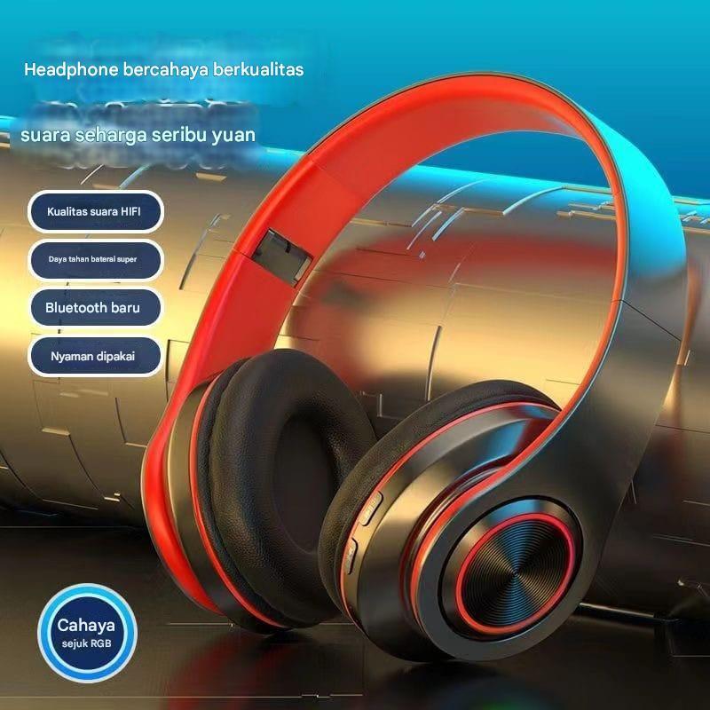 Kualitas Super Headphone Bluetooth B39 Led Gaming Wireless Headset Bando Tanpa Kabel