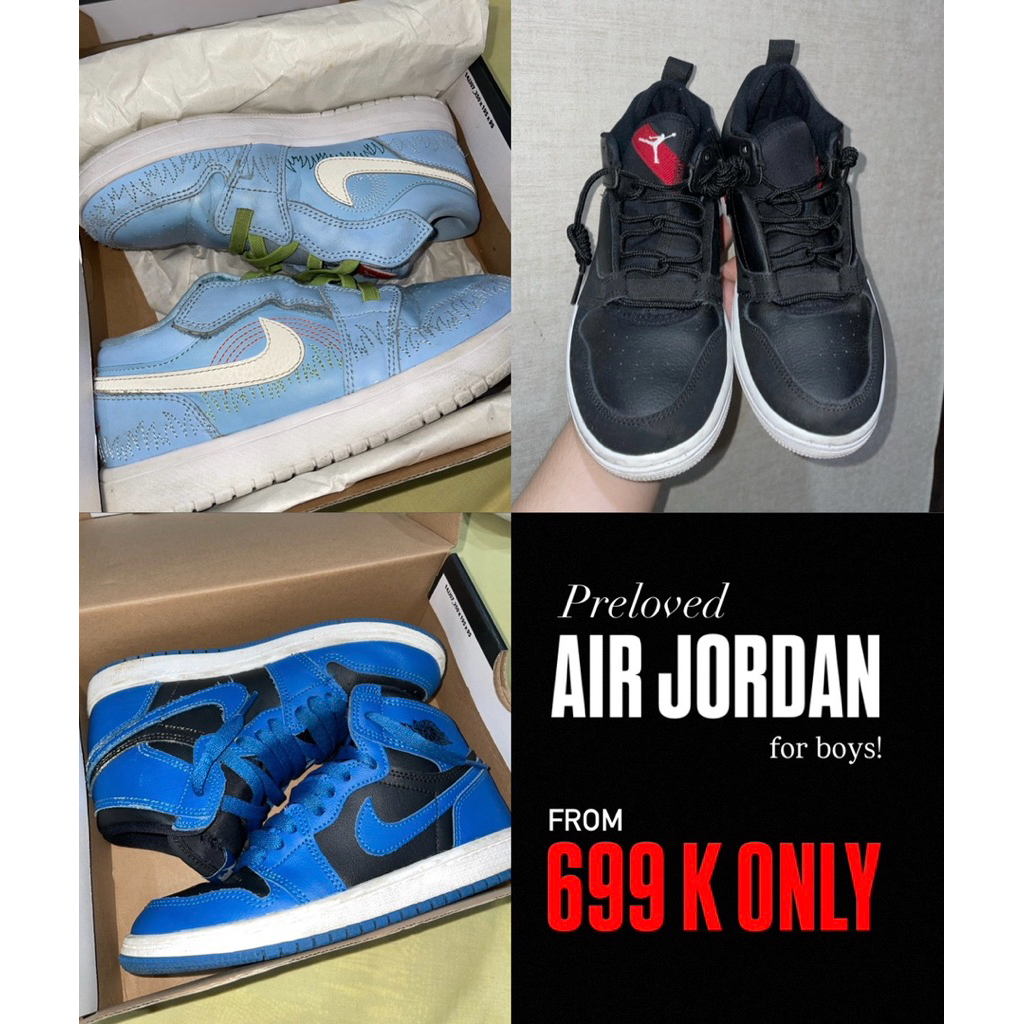 PRELOVED NIKE AIR JORDAN FOR BOYS size 33.5, 35, 37.5