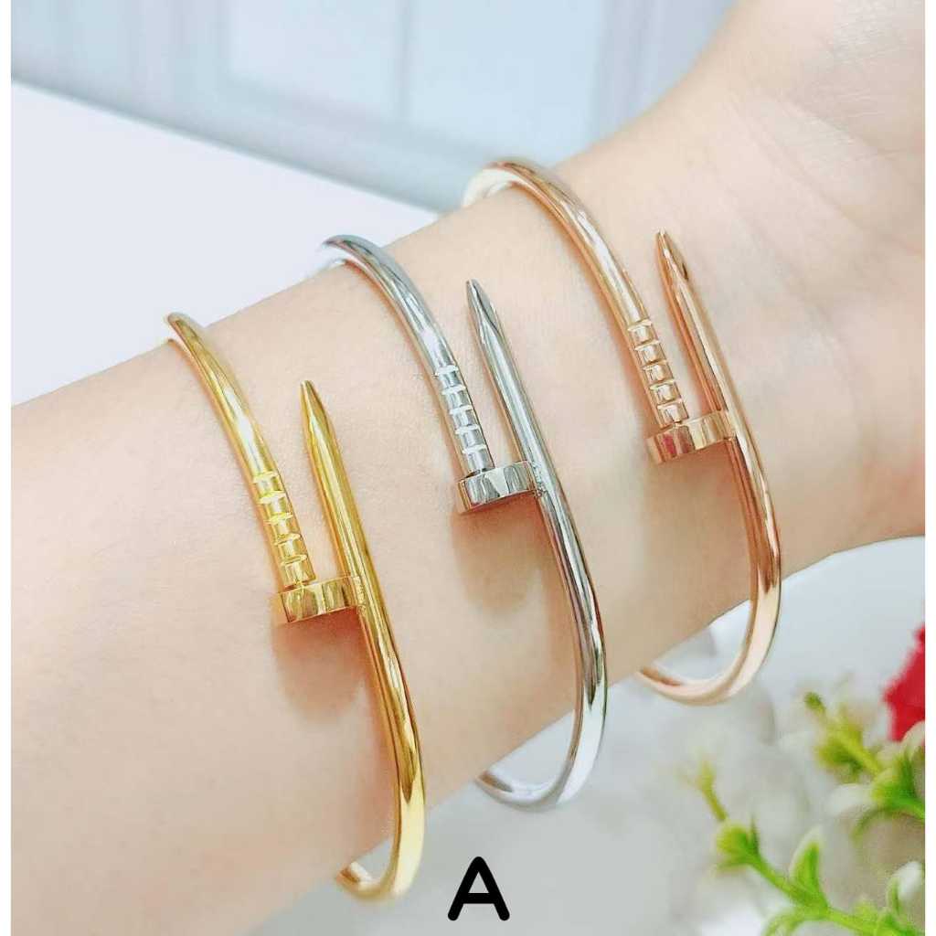LIN Jewelry Gelang Bangle Paku Titanium Dewasa & Anak Anti Luntur Perhiasan Fashion Wanita 1037