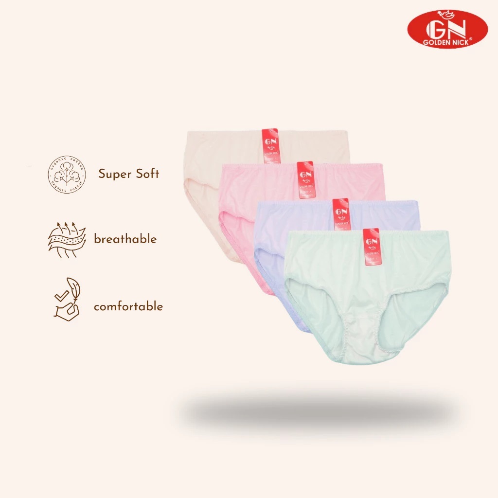 ( 12pc ) CD Golden Nick 381 Muda | Celana Dalam Wanita Karet Renda | CD Wanita Golden Nick - Ziyasho